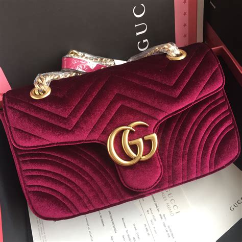 gucci marmont red velvet bag|Gucci Marmont bag price.